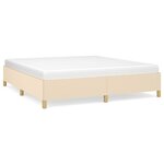 vidaXL Cadre de lit crème 160x200 cm tissu