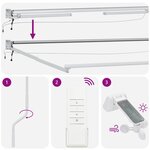 vidaXL Auvent rétractable électrique Gris clair et blanc