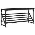 vidaXL Étagère à chaussures noir 90x30x45 cm bois d'ingénierie