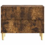 vidaXL Table de chevet Chêne fumé 62 x 34 5 x 48 cm Bois d'ingénierie
