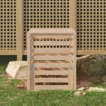 vidaXL Composteur 63 5x63 5x77 5 cm Bois massif de pin