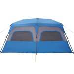 vidaXL Tente familiale 10 personnes bleu libération rapide imperméable