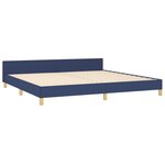 vidaXL Cadre de lit sans matelas bleu 200x200 cm tissu