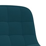 vidaXL Chaise pivotante de salle à manger Bleu Velours