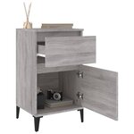 vidaXL Tables de chevet 2 Pièces sonoma gris 40x35x70 cm