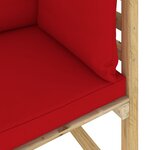 vidaXL Canapés d'angle de jardin 2Pièces et coussins Pin imprégné de vert