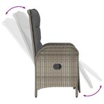 vidaXL Ensemble de salle à manger pour jardin 7 Pièces Gris Poly rotin