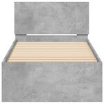 vidaXL Cadre de lit avec tête de lit Gris béton 80 x 200 cm