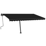 vidaXL Auvent manuel rétractable sur pied 450x350 cm Anthracite