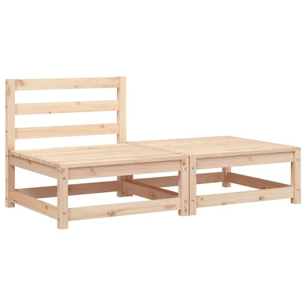 vidaXL Canapé de jardin sans accoudoirs repose-pieds bois pin massif