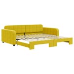 vidaXL Lit de jour avec lit gigogne jaune 100x200 cm velours