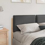 vidaXL Tête de lit capitonnée Gris Naturel et Foncé 135 cm Pin massif