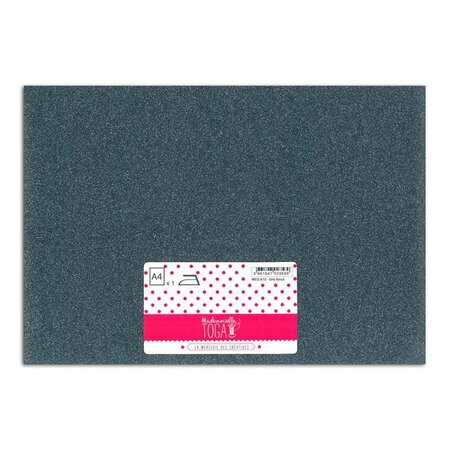 Flex thermocollant à paillettes - Gris foncé - 30 x 21 cm