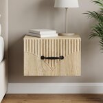 vidaXL Cabinet de chevet mural Chêne Sonoma 34 5 x 33 x 20 cm