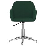 vidaXL Chaises pivotantes à manger lot de 2 vert foncé tissu