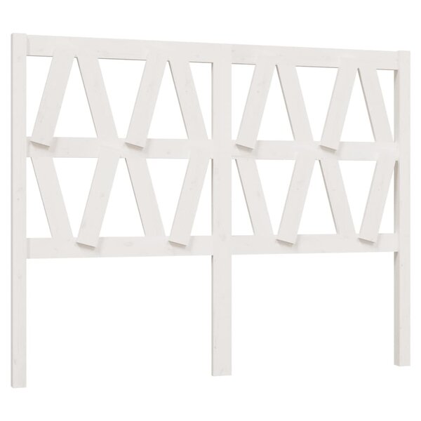 vidaXL Tête de lit Blanc 126x4x100 cm Bois massif de pin