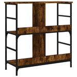 vidaXL Bibliothèque chêne fumé 78 5x33x82 cm bois d'ingénierie