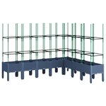 vidaXL Jardinière avec treillis bleu gris 200x160x142 5 cm PP