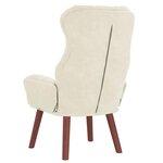 vidaXL fauteuil Crème 69 x 74 x 93 cm Velours