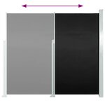 vidaXL Auvent latéral rétractable de patio 120x500 cm Noir
