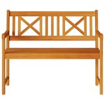 vidaXL Banc de jardin Marron 110 x 56 x 90 cm Bois d'acacia massif