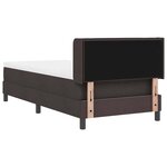 vidaXL Lit boxspring avec matelas Marron foncé 90 x 190 cm