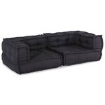 vidaXL Canapé modulaire 2 places anthracite 140x70x36 tissu