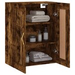vidaXL Armoire murale chêne fumé 69 5x34x90 cm bois d'ingénierie