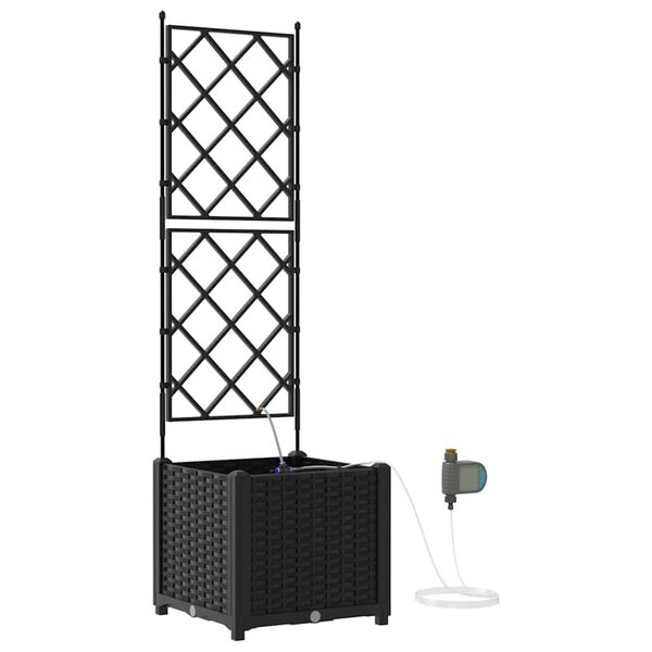 vidaXL Pots de jardin Noir 40 x 40 x 142 cm Acier