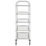 vidaXL Chariot de cuisine à 5 niveaux 107x55x147 cm Acier inoxydable