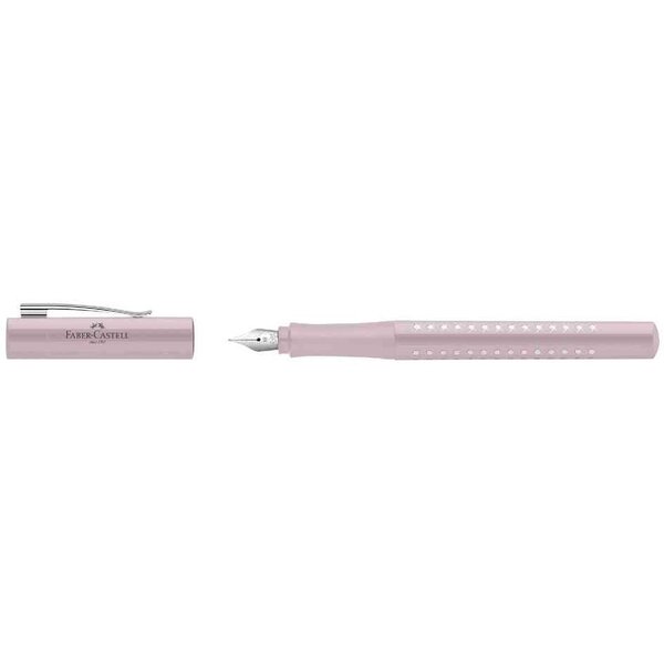 Stylo plume GRIP SPARKLE  rose  M FABER-CASTELL