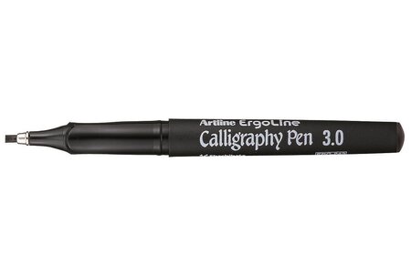 Marqueur 'calligraphy pen' pointe 3 mm noir x 12 artline