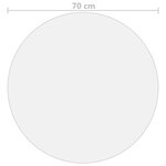 vidaXL Protecteur de table transparent Ø 70 cm 2 mm PVC