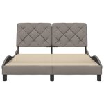 vidaXL Cadre de lit sans matelas taupe 140x190 cm tissu