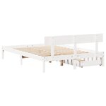 vidaXL Cadre de lit sans matelas blanc 140x190 cm bois de pin massif