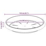 vidaXL Plateau à fleurs rond 6 Pièces Noir Ø 15 5 x 2 cm Plastique