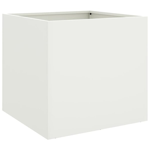 vidaXL Jardinière blanc 42x40x39 cm acier laminé à froid