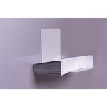 Lot de 2 Serre-livres métallique large 14 x 12 x 14 cm magnétique Argent MAUL