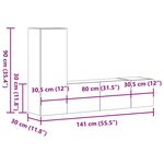 vidaXL Ensemble de meubles TV 3 Pièces Chêne fumé Bois d'ingénierie