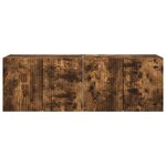 vidaXL Meuble TV mural 2 Pièces Chêne fumé 59 5 x 31 x 40 cm