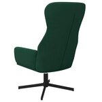 vidaXL Chaise de relaxation Vert foncé Velours