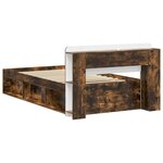 vidaXL Cadre de lit avec rangement Chêne fumé 80 x 200 cm