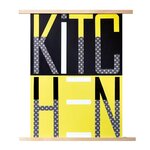 2 baguettes en bois pour affiche murale 62 cm