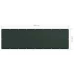 vidaXL Écran de balcon Vert foncé 120x400 cm Tissu Oxford