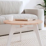 vidaXL Dessus de table Ø60x1 5 cm rond bois massif de hêtre