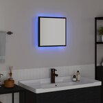 vidaXL Miroir de salle de bain LED Chêne noir 40 x 8 5 x 37 cm