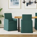 vidaXL Chaises de salle à manger 2 Pièces Vert foncé 57 x 67 x 95 cm