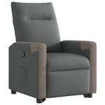 vidaXL Fauteuil inclinable Gris foncé Tissu
