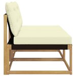 vidaXL Sofa de milieu extérieur Bois d'acacia massif et Textilène