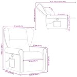 vidaXL Fauteuil de massage inclinable Noir Tissu